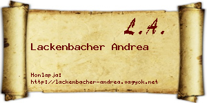 Lackenbacher Andrea névjegykártya
